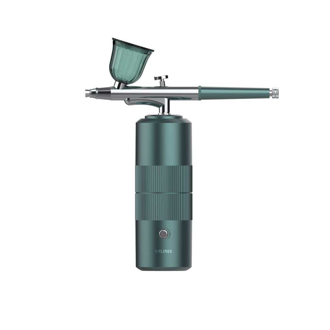 Aerograf Airbrush cu compresor portabil, pentru Pulverizat sau Vopsit, Manichiura, Pictura corp, Tatuaj semipermanent, Ornare torturi
