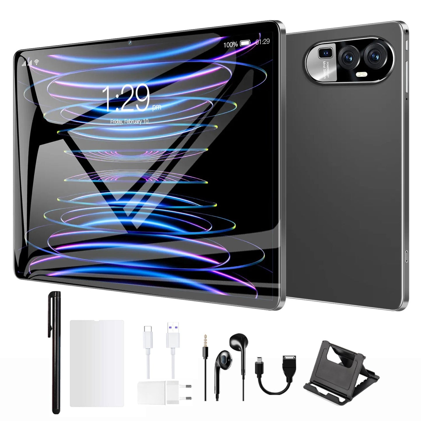 Tableta 10 inch, Android 12, 6GB RAM+128GB ROM, procesor 8-core, slot SIM, slot SD CARD, WiFi, Bluetooth, Camera dubla, Baterie de 6000mAh