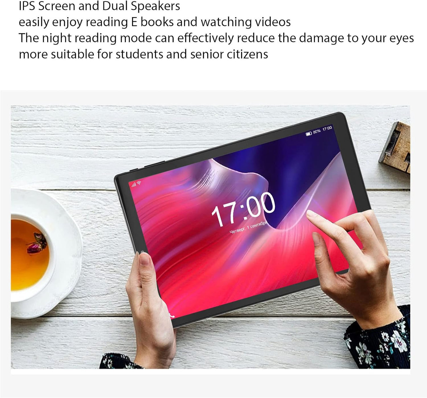 Tableta 10 inch, Android 12, 4GB RAM+64GB ROM, procesor 8-core, Dual SIM, slot SD CARD, WiFi, Bluetooth, Camera dubla, Baterie de 6000mAh