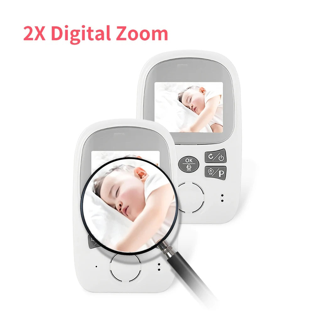 Baby Monitor, Baby Video Audio Monitoring, Sound Sensor, NIGHT VISION, Talk-Back Function, Ambient Temperature Monitoring, Lullabies