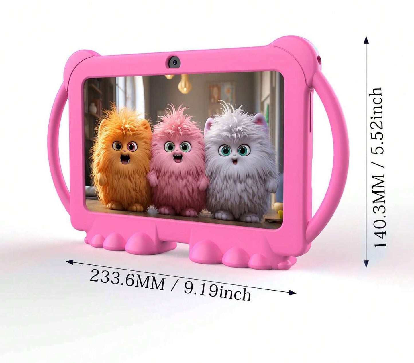Tableta pentru copii Android WiFi de 7 inch, 4GB RAM, 32GB ROM, cu Husa de Protectie anti shock