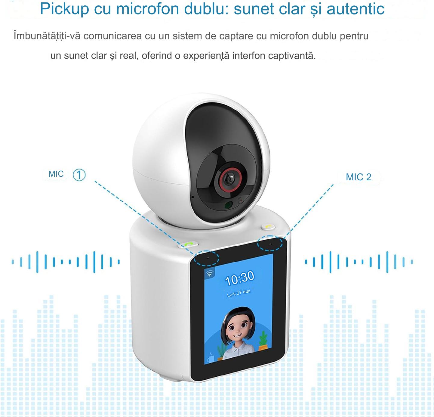 Baby Monitor Camera Wireless cu Display, Monitorizare Video Audio Bebelusi, Comunicare Bidirectional, Senzor Miscare, infrarosu, apel de la distanta