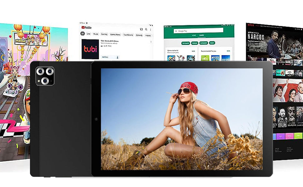 Tableta 10 inch, Android 12, 4GB RAM+64GB ROM, procesor 8-core, Dual SIM, slot SD CARD, WiFi, Bluetooth, Camera dubla, Baterie de 6000mAh