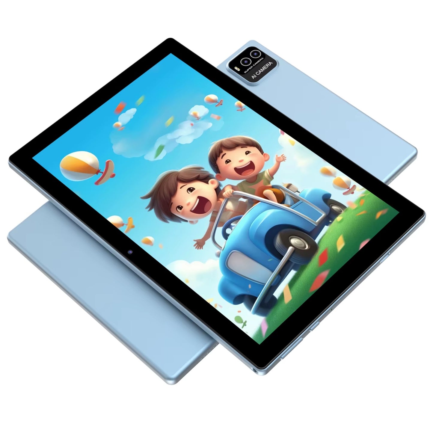 Tableta Android 10 Inch, 12GB RAM, 128GB ROM, Wifi, Bluetooth, Husa Protectie Anti Shock, Pentru Copii