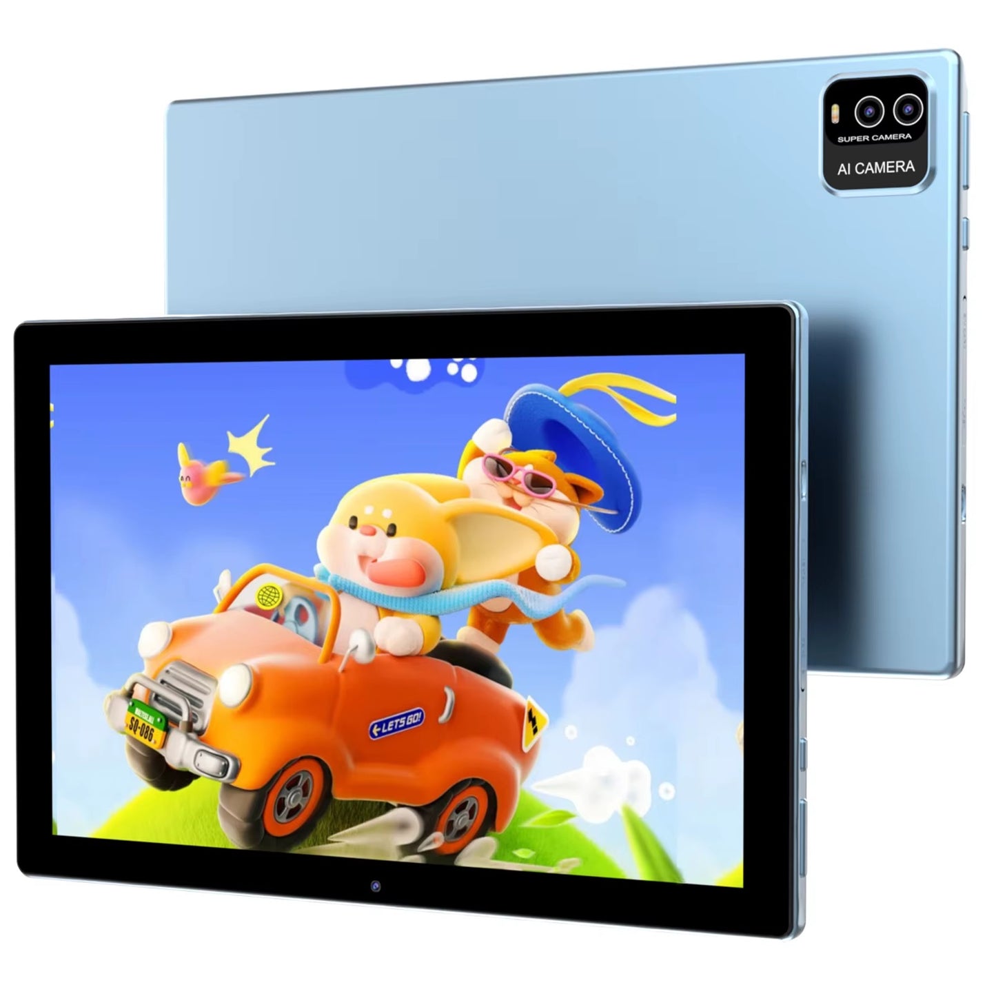 Tableta Android 10 Inch, 12GB RAM, 128GB ROM, Wifi, Bluetooth, Husa Protectie Anti Shock, Pentru Copii
