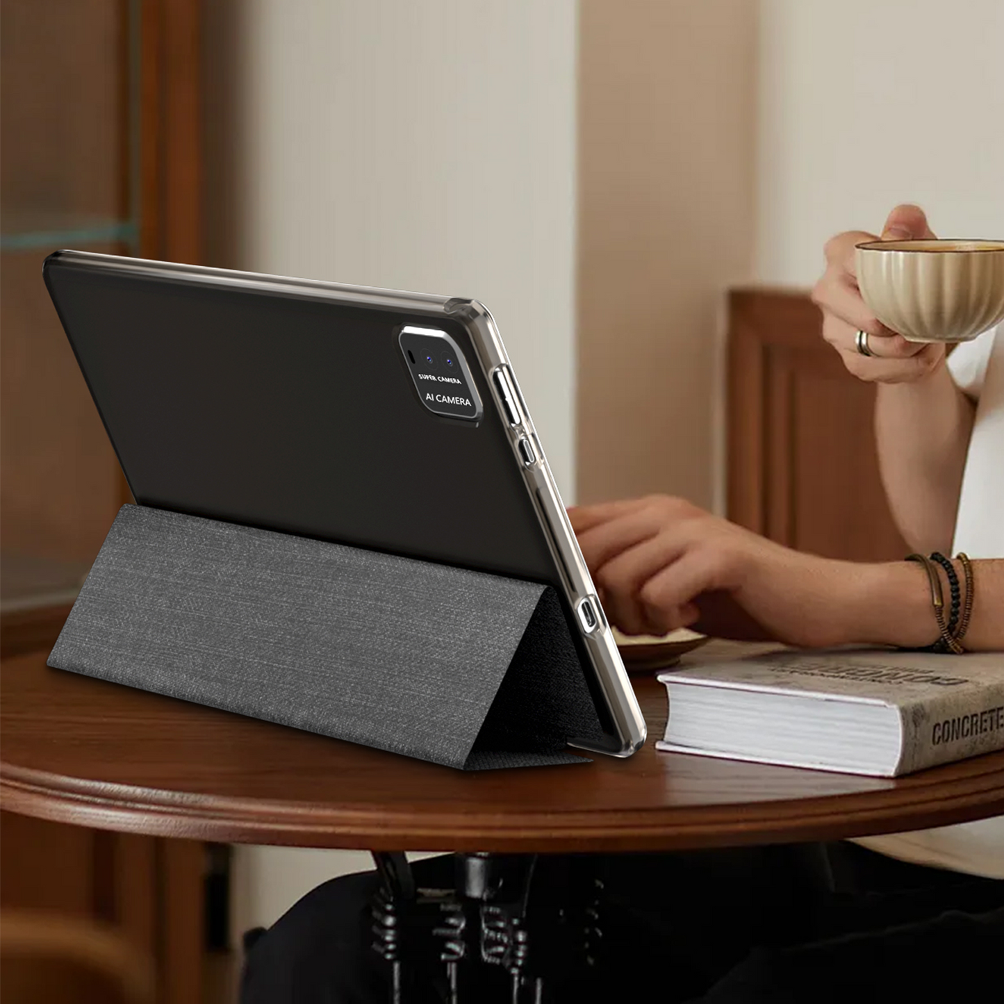 Tableta Android 10.1 inch, 18GB RAM, 128GB ROM, WiFi, cu Tastatura, Mouse, Carcasa de Protectie și Stilou