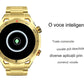 SmartWatch Barbati Auriu, Gold SK4, Curea Metalica, Curea Silicon, Notificari, Monitorizare Activitati Fizice, Somn, Ritm Cardiac