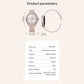 Smartwatch Dama Elegant, Bratara Metalica, Silicon si Piele, Masurare Oxigen in sange, Ritm cardiac, Sport, Somn