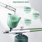 Aerograf Airbrush cu compresor portabil, pentru Pulverizat sau Vopsit, Manichiura, Pictura corp, Tatuaj semipermanent, Ornare torturi