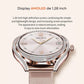 Smartwatch Dama Elegant, Bratara Metalica, Silicon si Piele, Masurare Oxigen in sange, Ritm cardiac, Sport, Somn