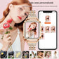 Smartwatch Dama Elegant, Bratari, Silicon, Piele si Metalica cu Pietricele, Masurare Oxigen in sange, Ritm cardiac, Sport, Somn