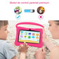 Tablet infantil Android WiFi de 7 pulgadas con protección antigolpes, cámara dual, juegos, dibujos, aplicaciones, educativa, modelo con asa