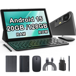 Tableta Android 10.1 inch, 20GB RAM, 128GB ROM, WiFi, Procesor 8 Nuclee, cu Tastatura, Mouse, Stilou, Carcasa de protectie