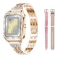 Smartwatch Dama Elegant, Bratari, Silicon, Piele si Metalica cu Pietricele, Masurare Oxigen in sange, Ritm cardiac, Sport, Somn